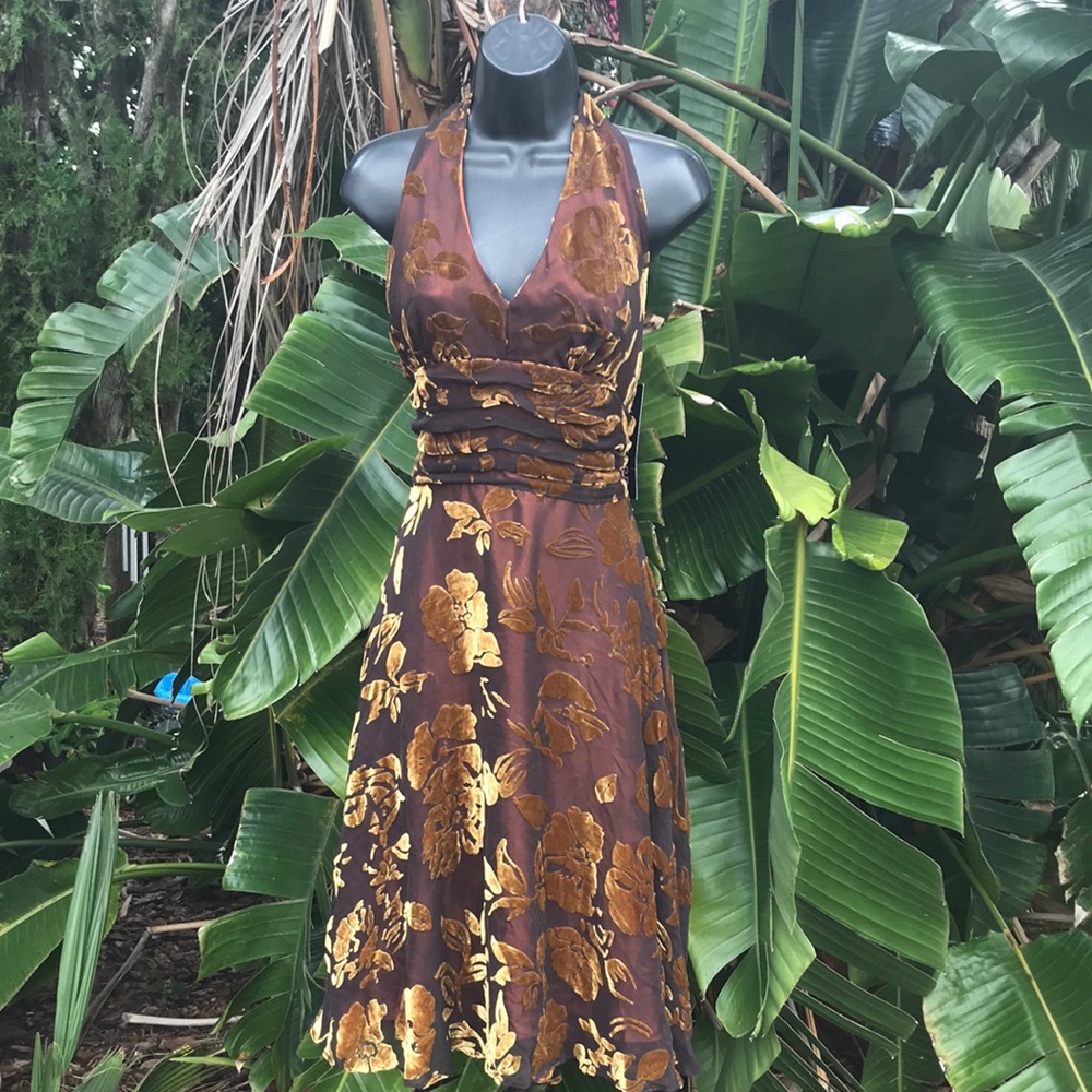 Burn out velvet halter